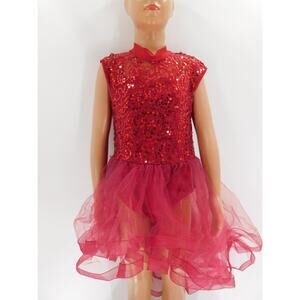 Dance Costume Iefiel   Medium Child Red Ballet